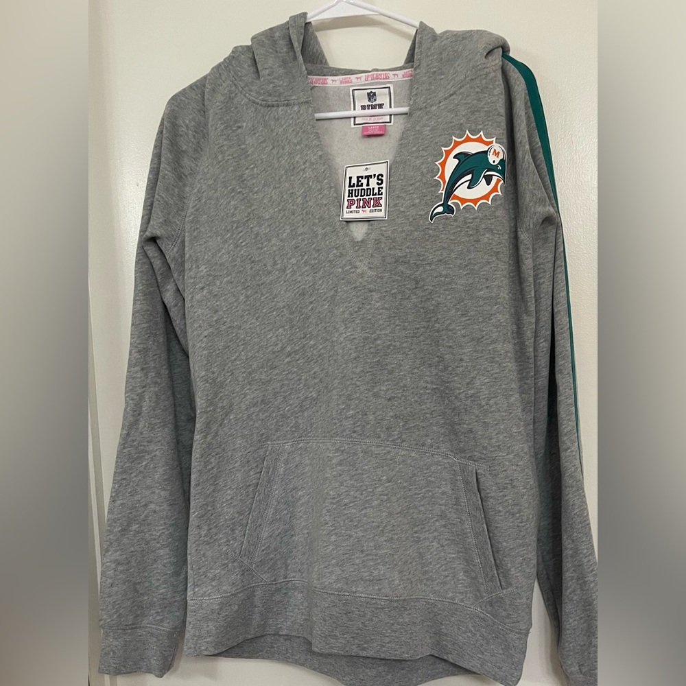 Victoria's Secret Pink Limited Edition  Miami Dolphins Hoodie Size Large